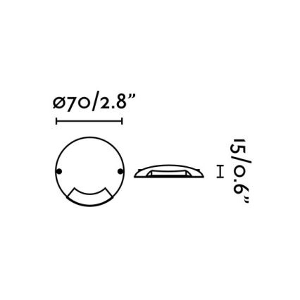 FARO 70546 - LED upotettava ulkovalo KEENAN-2 LED/0,5W/12V IP67