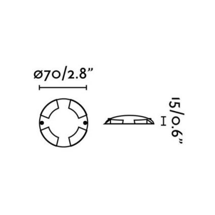 FARO 70564 - LED upotettava ulkovalo KEENAN-3 LED/1W/12V IP67