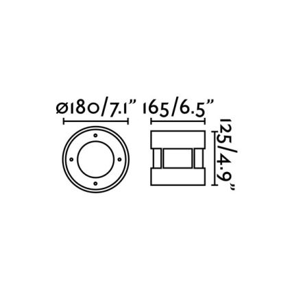 FARO 70589 - Ulkoväylän LED-valo SURIA-12 LED/12W/230V IK08 IP67