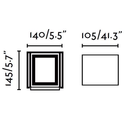 FARO 70637 - LED-ulkoseinävalaisin OLAN 2xLED/3W/230V IP54