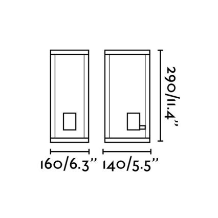FARO 70773 - Ulkoseinävalaisin NALA 1xE27/15W/230V IP54