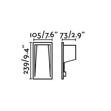 FARO 70833 - Upotettu LED-ulkovalo SOUN-2 LED/5W/230V IP65