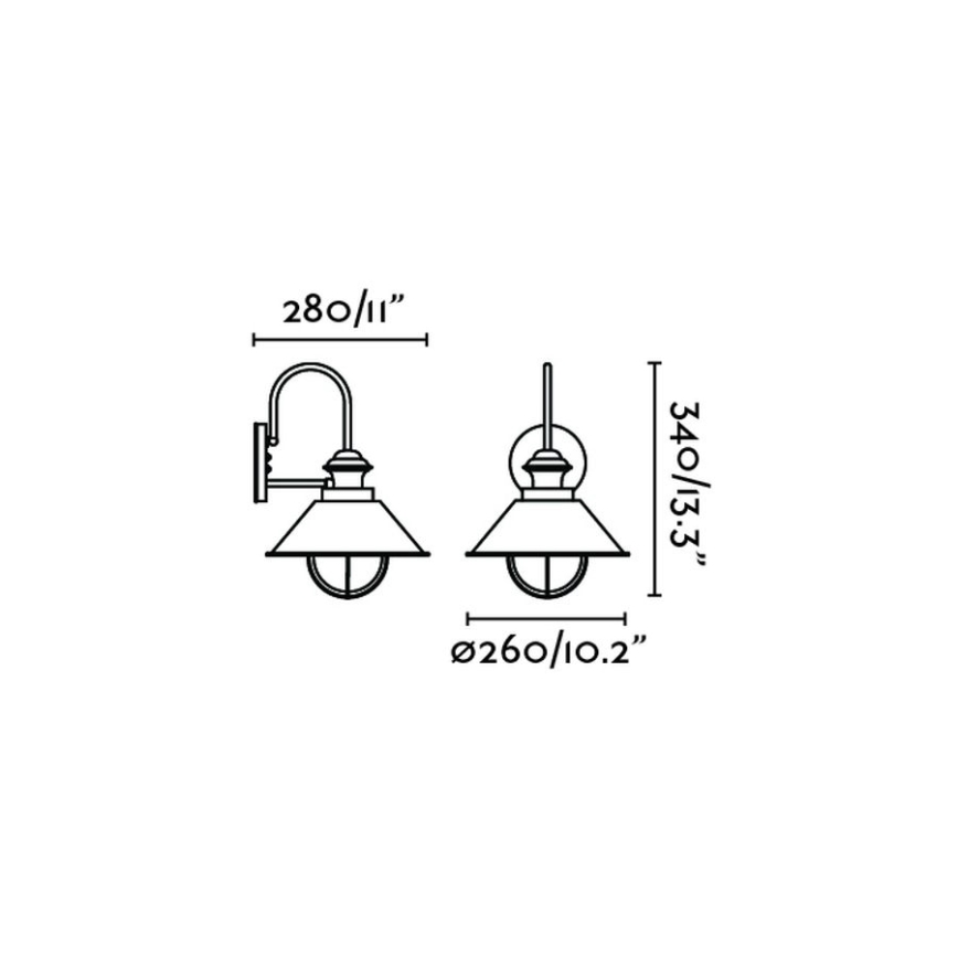 FARO 71128 - Ulkoseinävalaisin NAUTICA 1xE27/11W/230V