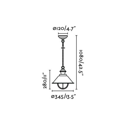 FARO 71139 - Ulkoriippuvalaisin NAUTICA 1xE27/11W/230V