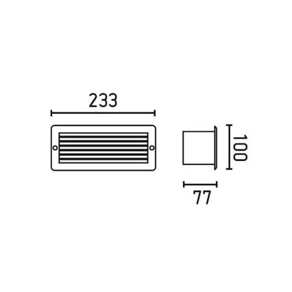 FARO 71480 - Ulkoseinävalaisin ESCA 1xE27/40W/100-240V IP44