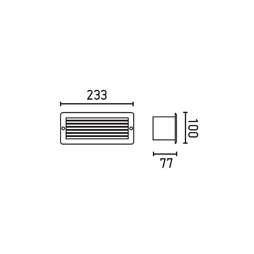 FARO 71480 - Ulkoseinävalaisin ESCA 1xE27/40W/100-240V IP44