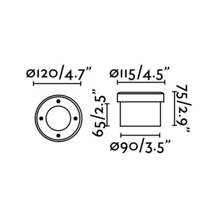 FARO 71495 - Ulkoväylän LED-valo LIO 1xGX53/6W/230V IK08 IP67
