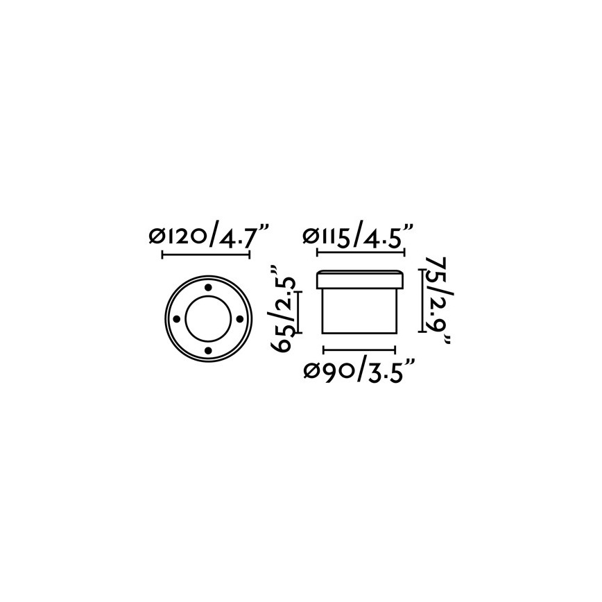 FARO 71495 - Ulkoväylän LED-valo LIO 1xGX53/6W/230V IK08 IP67