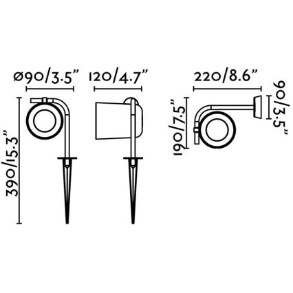 FARO 71546 - Ulkoseinävalaisin FLOW 1xGU10/8W/230V IP65