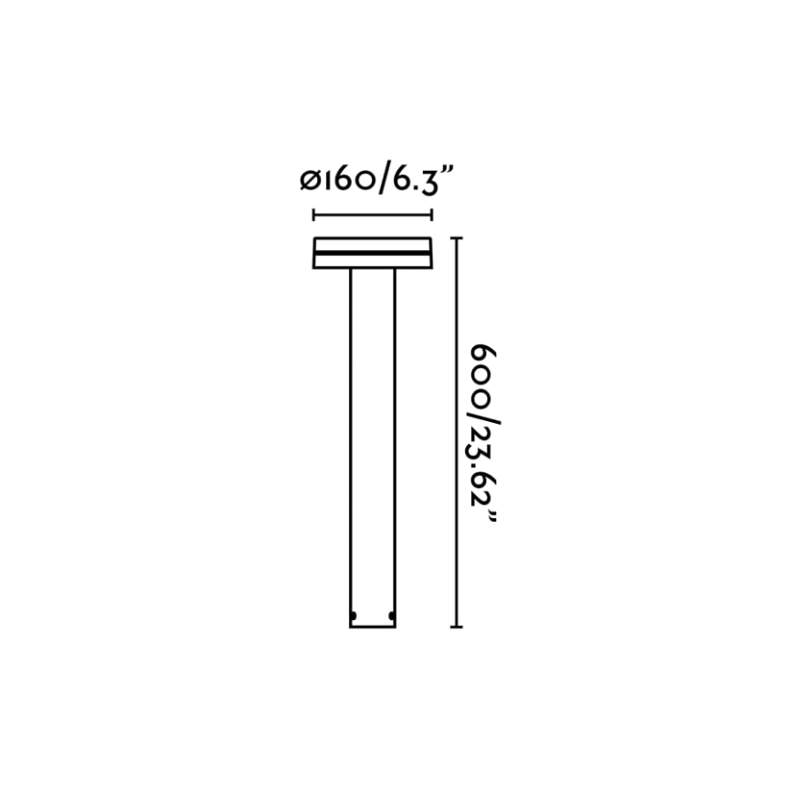 FARO 71948 - LED-ulkolamppu ESPOT LED/9W/230V 2200/2700/3200/4000K IK07 IP65 60 cm antrasiitti