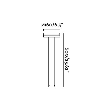 FARO 71949 - LED-ulkolamppu ESPOT LED/9W/230V 2200/2700/3200/4000K IK07 IP65 60 cm ruskea