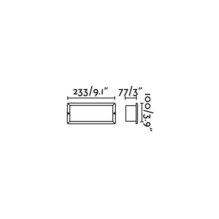 FARO 72092 - Upotettu LED-ulkovalo STRIPE-2 LED/5W/230V IP54