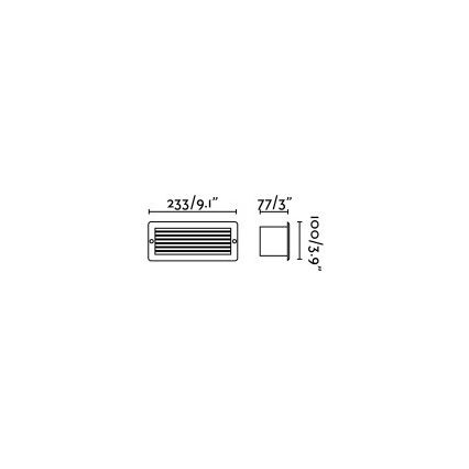 FARO 72094 - Upotettu LED-ulkovalo STRIPE-1 LED/5W/230V IP54