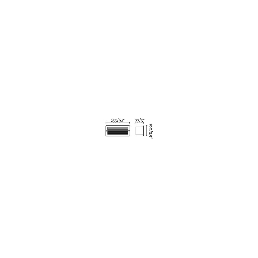 FARO 72094 - Upotettu LED-ulkovalo STRIPE-1 LED/5W/230V IP54