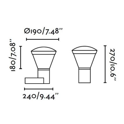 FARO 75536 - LED-ulkoseinävalaisin SHELBY LED/10W/230V IP44