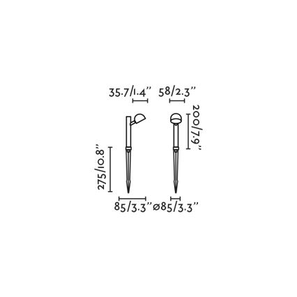 FARO 75570 - LED-ulkolamppu BROT LED/7W/230V 20 cm IP65