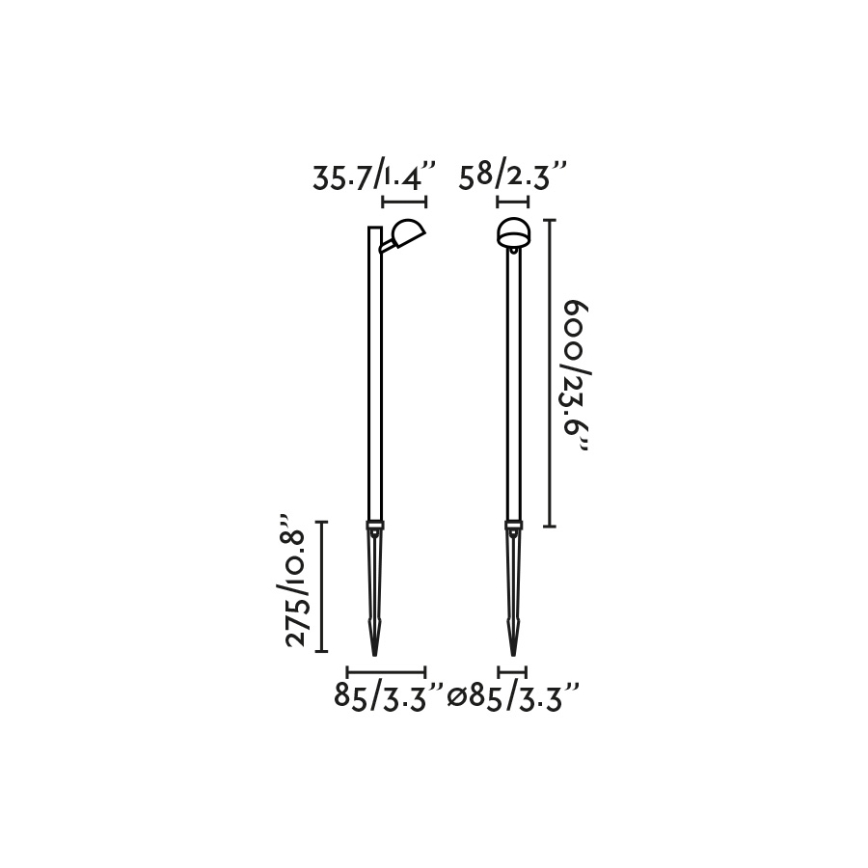 FARO 75571 - LED-ulkolamppu BROT LED/7W/230V 60 cm IP65