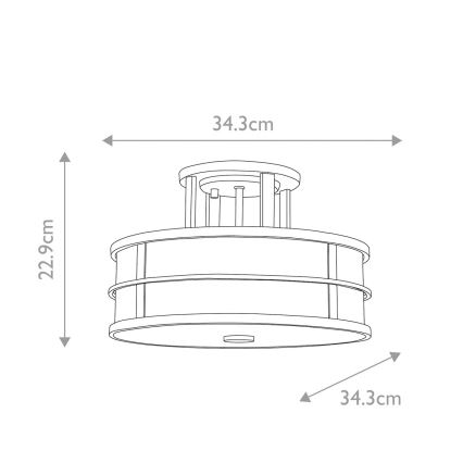Feiss - Kiinteä kattokruunu FUSION 3xE27/40W/230V