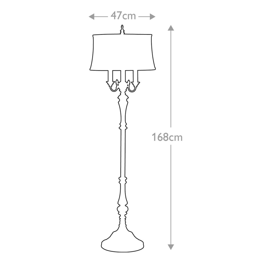 Feiss - Lattialamppu GIBSON 4xE27/60W/230V