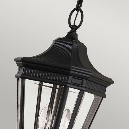 Feiss - Kattokruunu ulkokäyttöön ketjussa COTSWOLD LANE 2xE14/60W/230V IP23 musta
