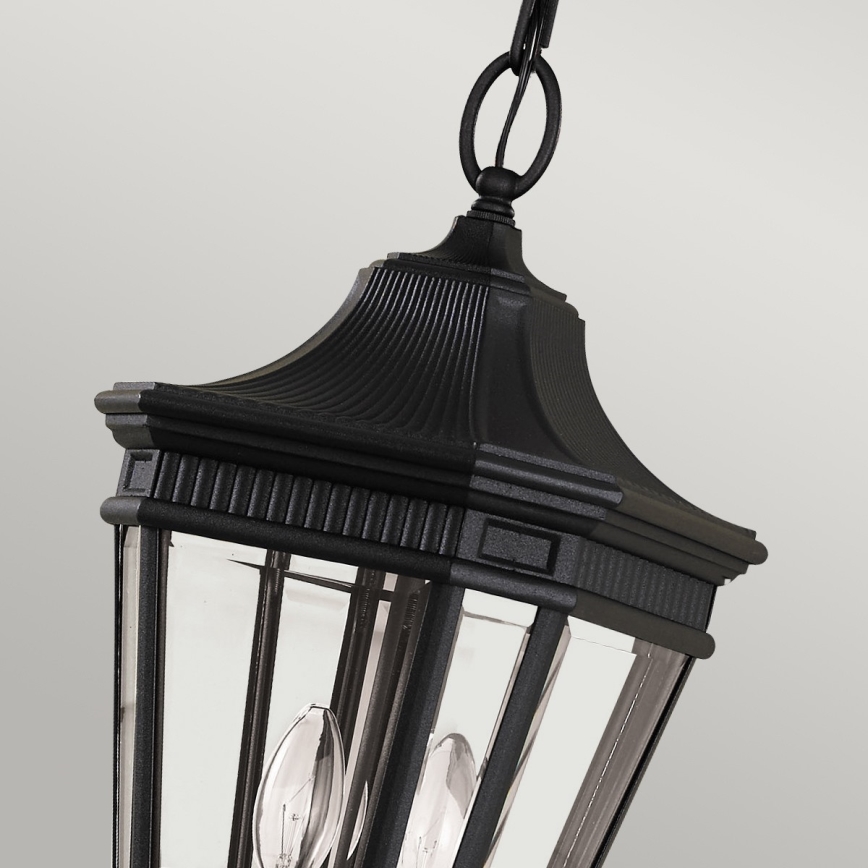 Feiss - Kattokruunu ulkokäyttöön ketjussa COTSWOLD LANE 2xE14/60W/230V IP23 musta