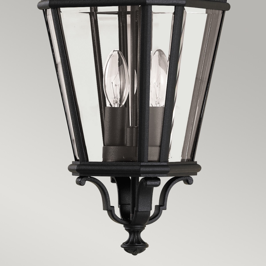 Feiss - Kattokruunu ulkokäyttöön ketjussa COTSWOLD LANE 2xE14/60W/230V IP23 musta