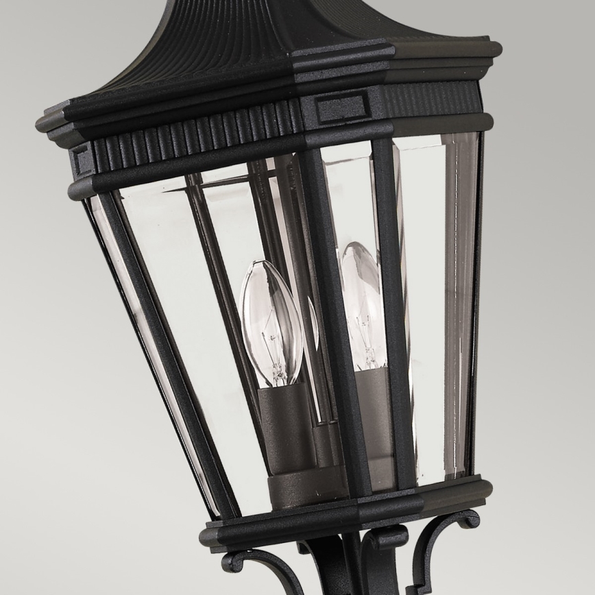 Feiss - Kattokruunu ulkokäyttöön ketjussa COTSWOLD LANE 2xE14/60W/230V IP23 musta