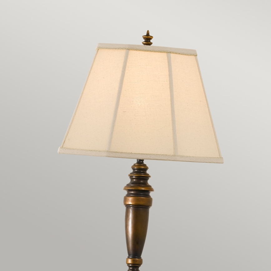Feiss - Lattialamppu LINCOLNDALE 1xE27/60W/230V pronssi/beige
