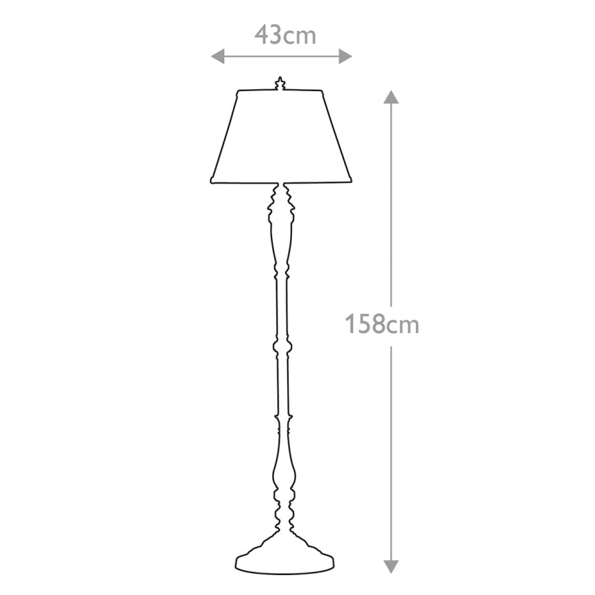 Feiss - Lattialamppu LINCOLNDALE 1xE27/60W/230V pronssi/beige