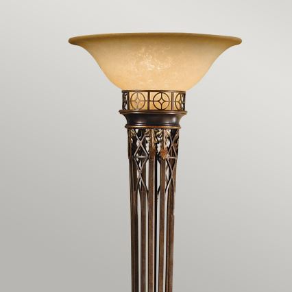 Feiss - Lattialamppu OPERA 1xE27/100W/230V pronssi/beige