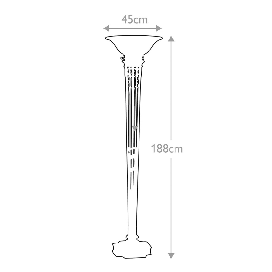 Feiss - Lattialamppu OPERA 1xE27/100W/230V pronssi/beige