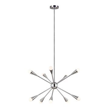 Feiss - LED-riipuskattokruunu JAX 10xG9/3W/230V kiiltävä kromi