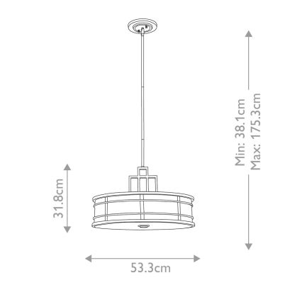 Feiss - Riippukattokruunu FUSION 3xE27/60W/230V