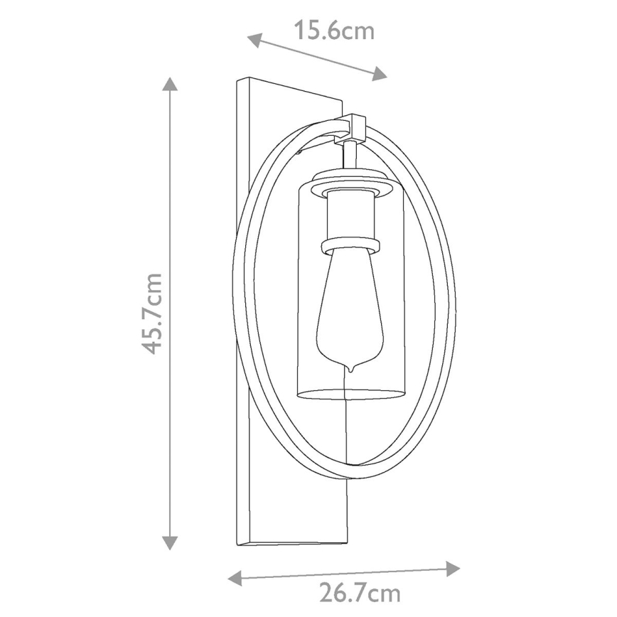 Feiss - Seinävalaisin MARLENA 1xE27/60W/230V antrasiitti