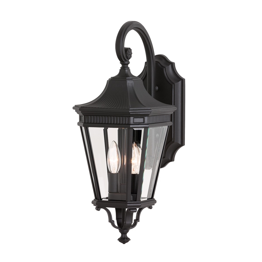 Feiss - Ulkoseinävalaisin COTSWOLD LANE 2xE14/60W/230V IP44 musta