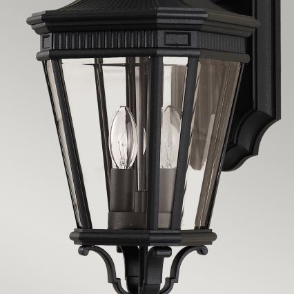 Feiss - Ulkoseinävalaisin COTSWOLD LANE 2xE14/60W/230V IP44 musta