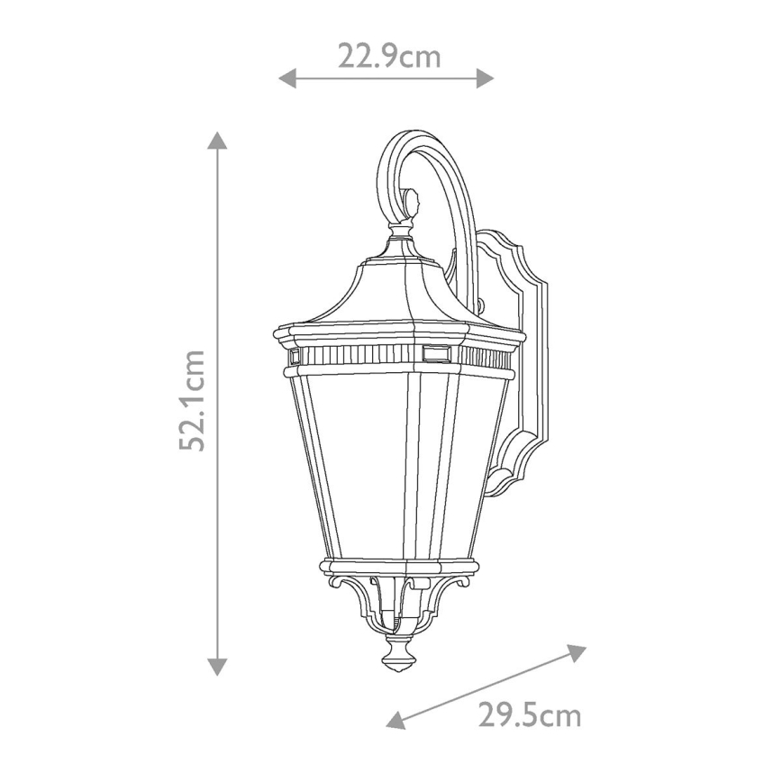 Feiss - Ulkoseinävalaisin COTSWOLD LANE 2xE14/60W/230V IP44 musta