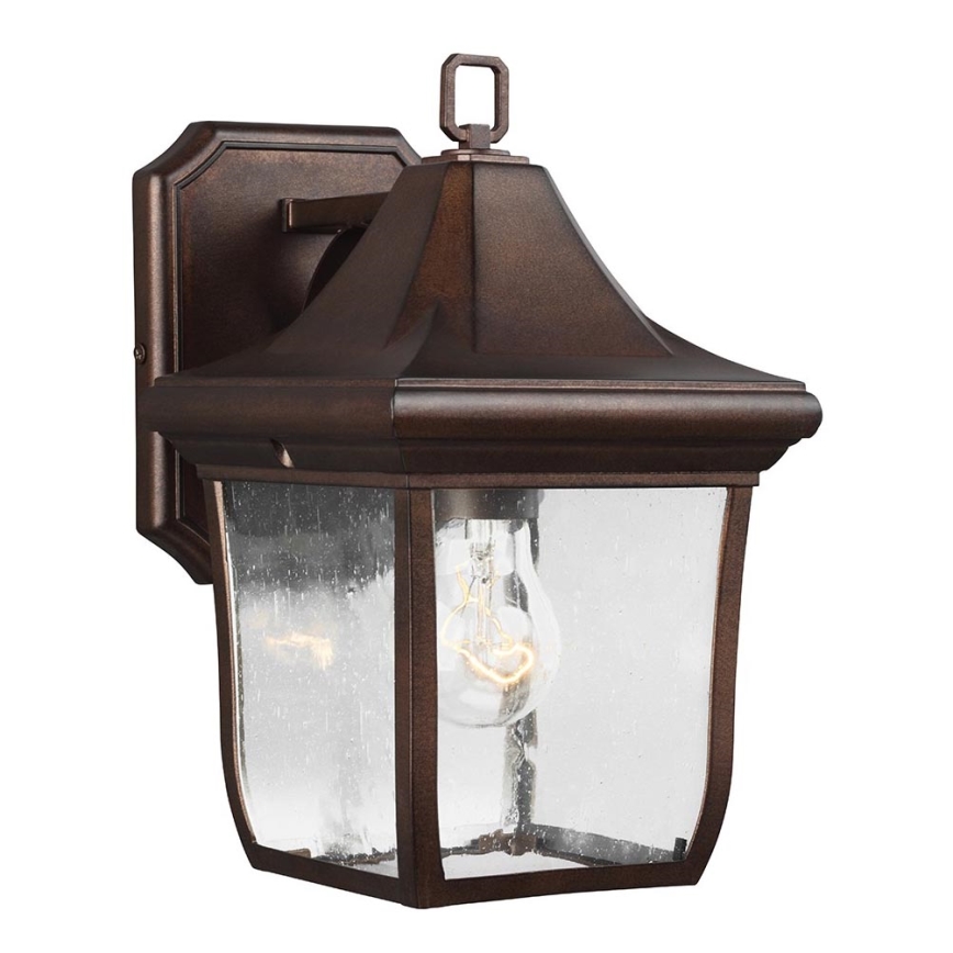 Feiss - Ulkoseinävalaisin OAKMONT 1xE27/60W/230V IP44 pronssi