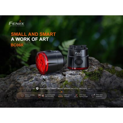 Fenix BC06R - LED Himmennettävä ladattava pyörän valo LED/USB IP66 90 lm 24,5 h