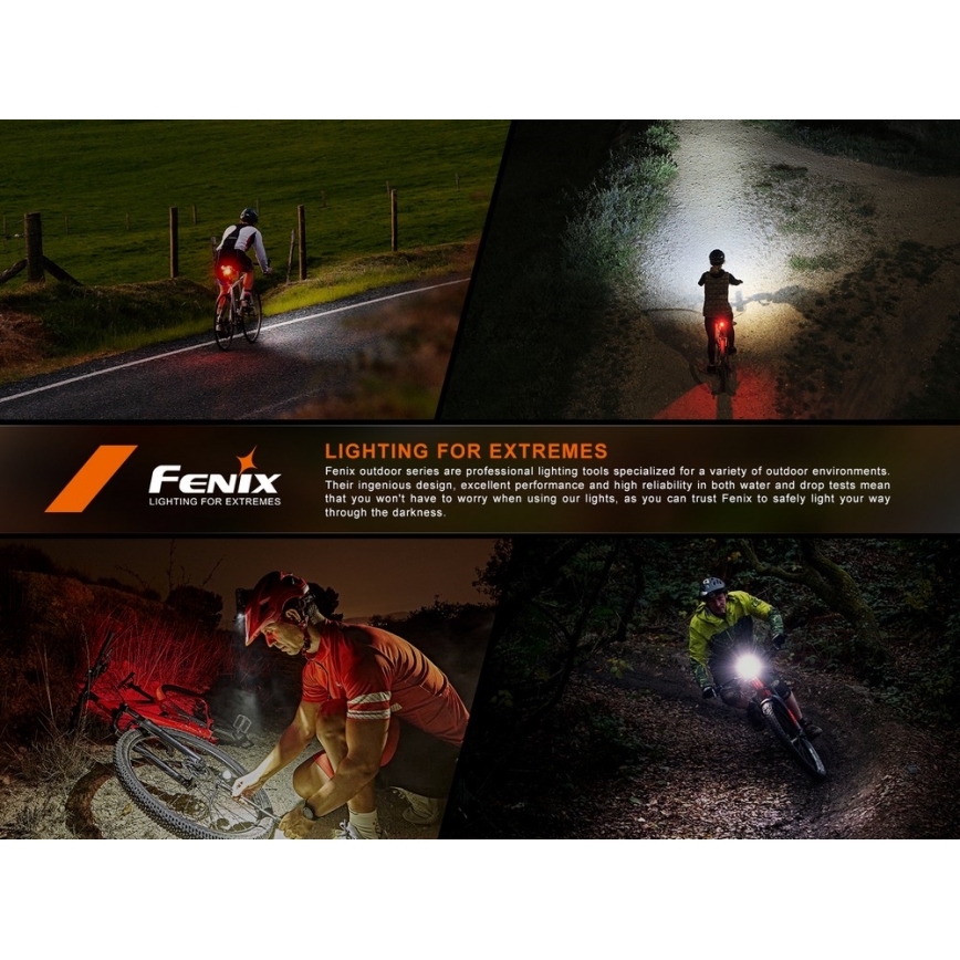 Fenix BC06R - LED Himmennettävä ladattava pyörän valo LED/USB IP66 90 lm 24,5 h