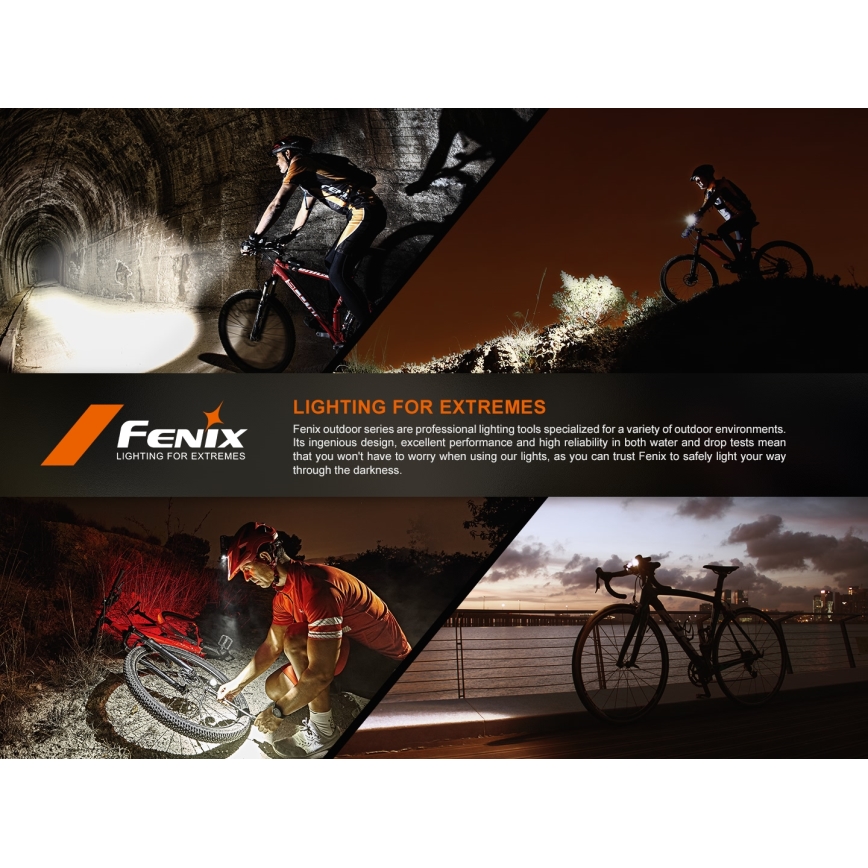 Fenix BC15R-LED Himmennettävä ladattava pyörän valo LED/USB IP66 400 lm 31,5 tunnit