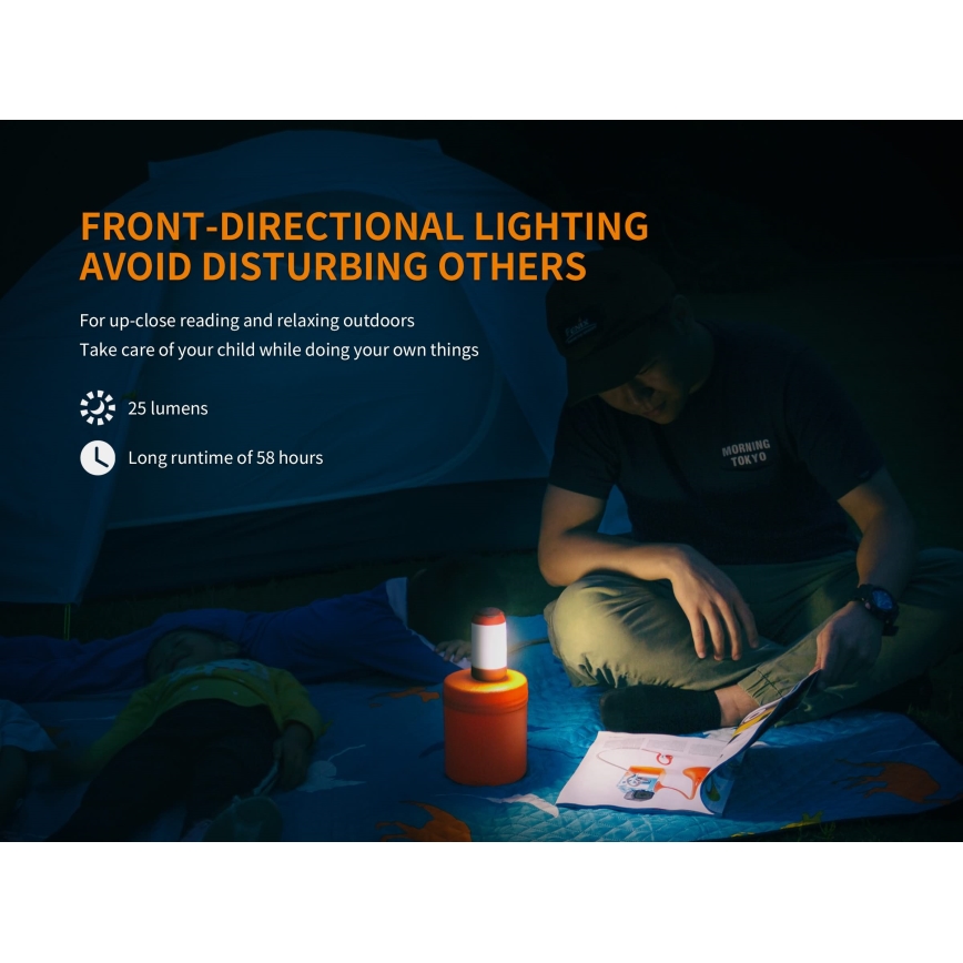 Fenix CL26RGREEN - LED Himmennettävä portable rechargeable lamppu LED/USB IP66 400 lm 400 h vihreä