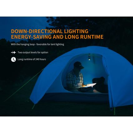 Fenix CL26RGREEN - LED Himmennettävä portable rechargeable lamppu LED/USB IP66 400 lm 400 h vihreä