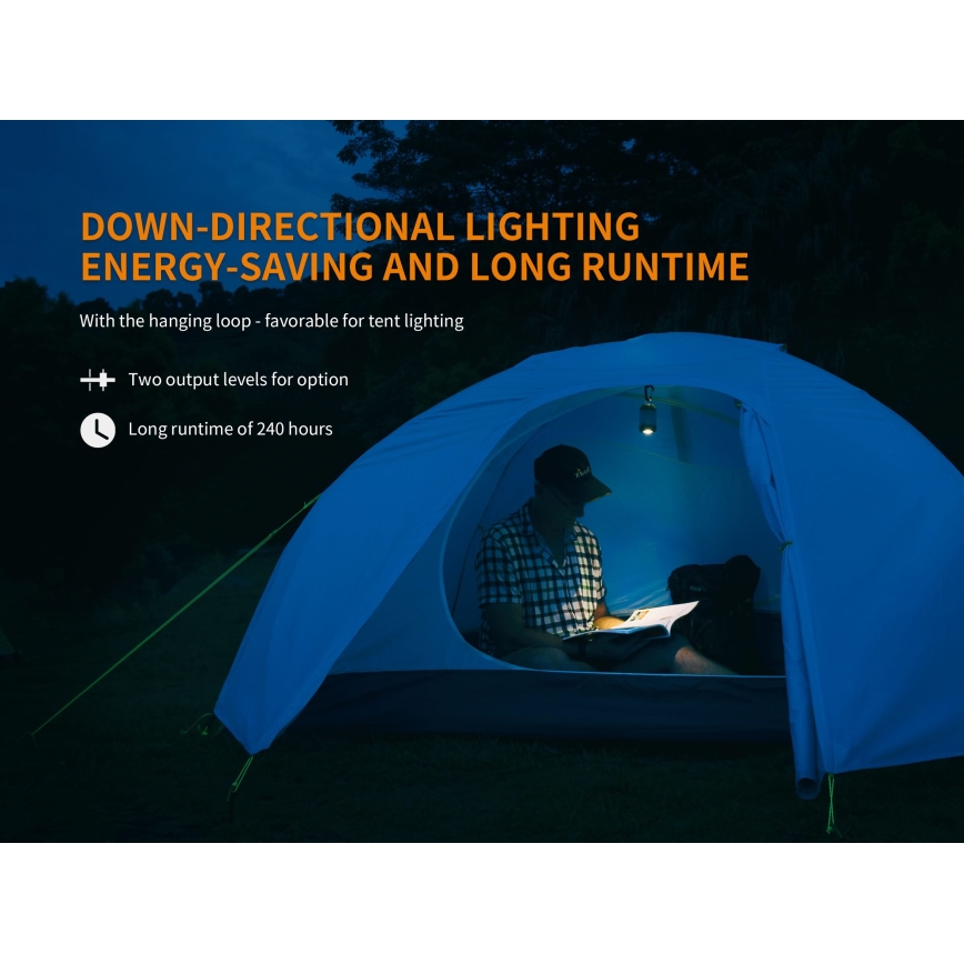 Fenix CL26RGREEN - LED Himmennettävä portable rechargeable lamppu LED/USB IP66 400 lm 400 h vihreä