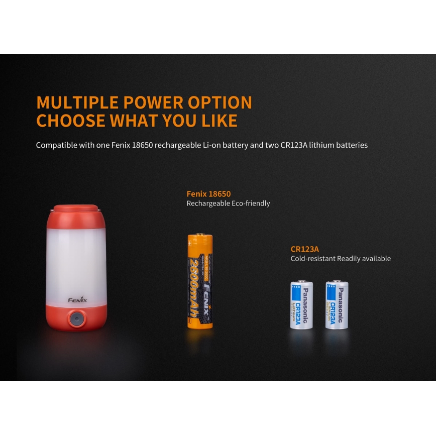 Fenix CL26RGREEN - LED Himmennettävä portable rechargeable lamppu LED/USB IP66 400 lm 400 h vihreä