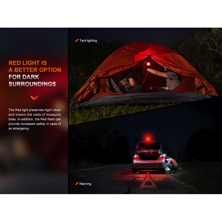 Fenix CL26RPROOLI - LED Himmennettävä kannattava ladattava lamppu LED/USB IP66 650 lm 408 h vihreä