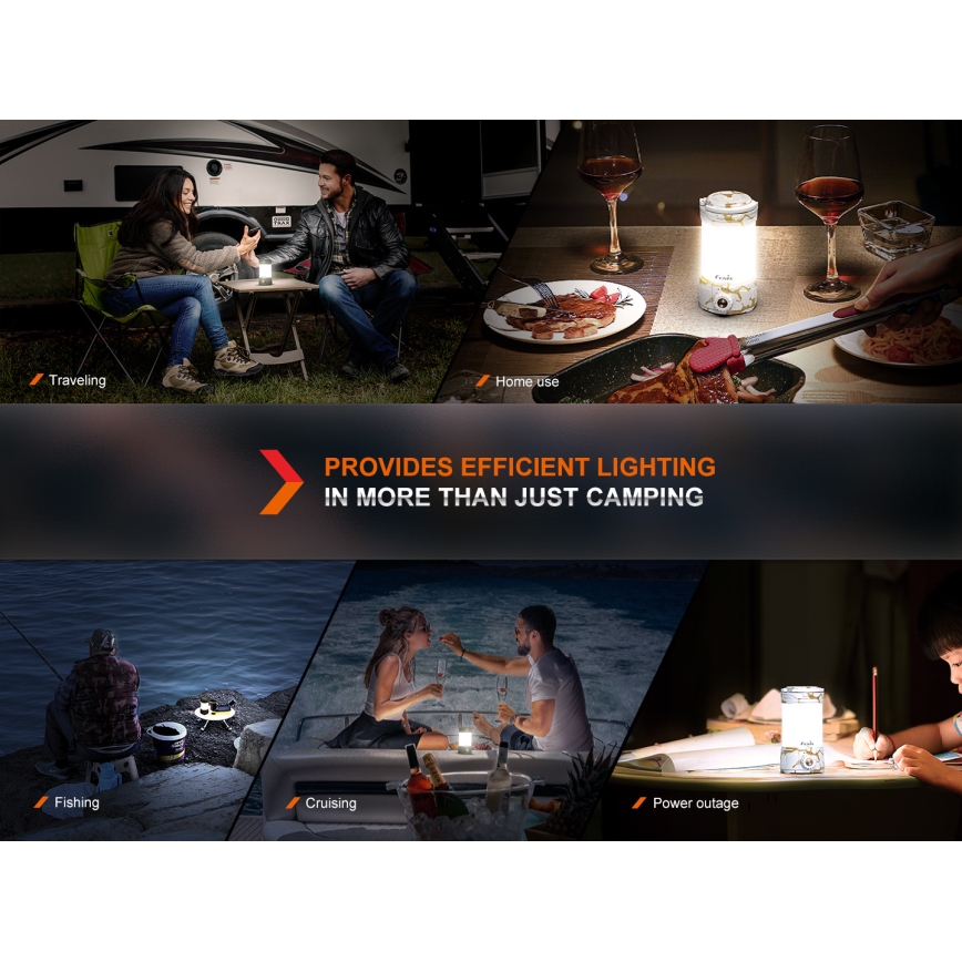 Fenix CL26RPROOLI - LED Himmennettävä kannattava ladattava lamppu LED/USB IP66 650 lm 408 h vihreä