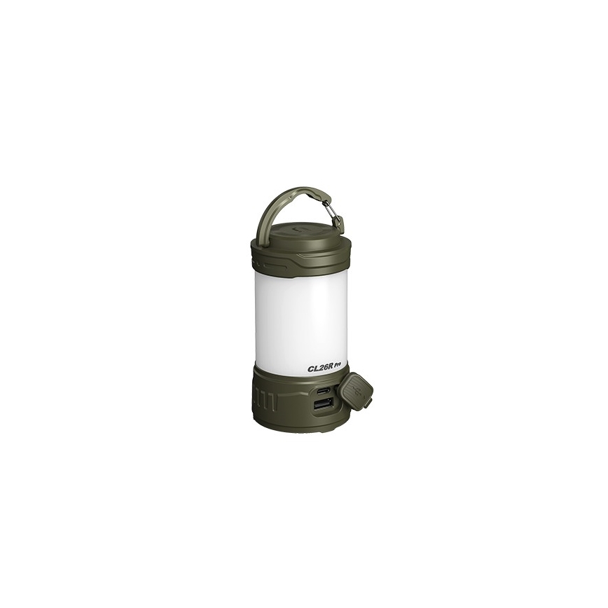 Fenix CL26RPROOLI - LED Himmennettävä kannattava ladattava lamppu LED/USB IP66 650 lm 408 h vihreä