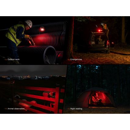 Fenix CL27RGRE - LED Himmennettävä ladattava kevyt LED/USB IP66 1600 kiiltävä 285 h 5000 mAh