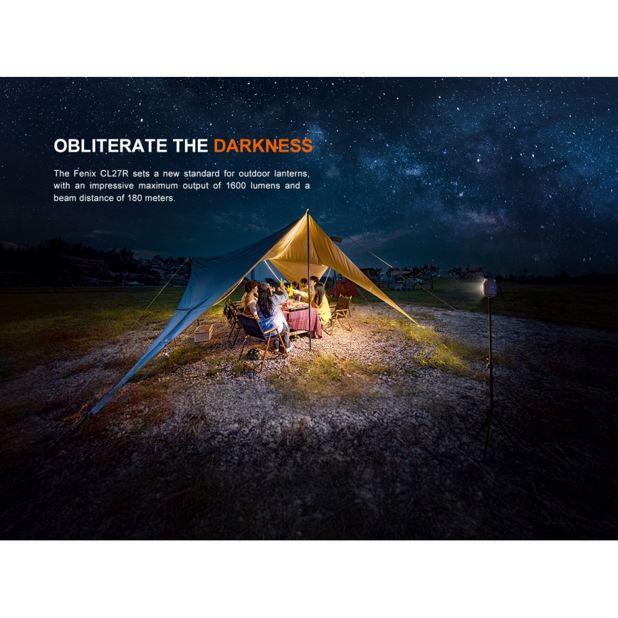 Fenix CL27RGRE - LED Himmennettävä ladattava kevyt LED/USB IP66 1600 lm 285 h